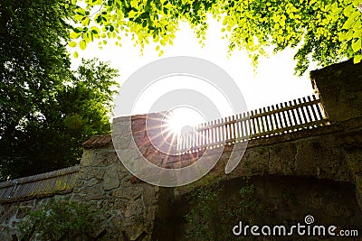 Circular route on WeÃŸlinger lake, summer time Stock Photo